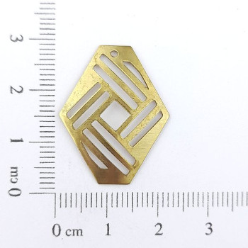 AC LATÃO HEXAGONO LISO LINHAS VZD 1 FURO