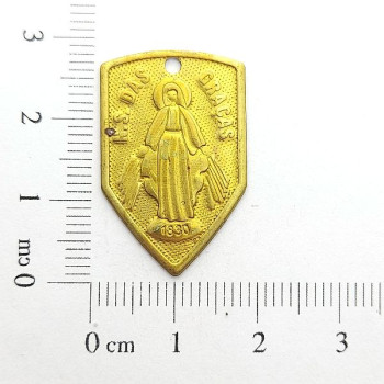 AC LATÃO ESCUDO NSS SRA DAS GRAÇAS 1 FURO