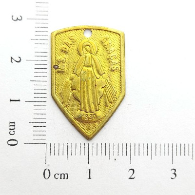 AC LATÃO ESCUDO NSS SRA DAS GRAÇAS 1 FURO