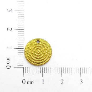 AC LATÃO REDONDO M ABL TXT BOLINHA 1 FURO