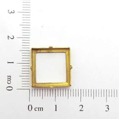 AC LATÃO CHATÃO PEDRA QUADRADA 14MM