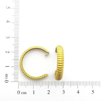 AC LATÃO ARGOLA RETA M TXT BOLINHAS