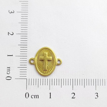 AC LATÃO OVAL CRUZ NO CENTRO 2 ARG