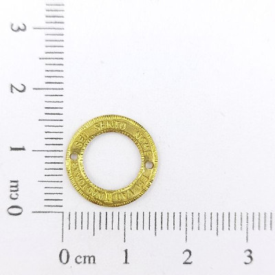 AC LATÃO REDONDO P VZD MANDAMENTO II 2 FUROS