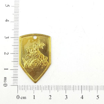 AC LATÃO ESCUDO SÃO JORGE FURO 0,60MM