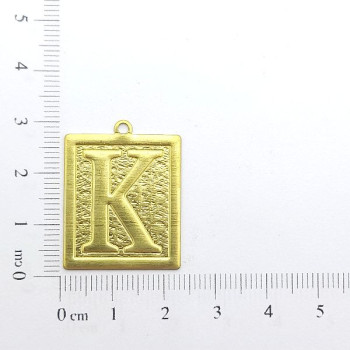 AC LATÃO PLACA TXT LETRA K 1 ARG