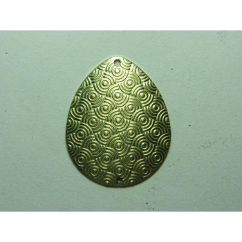 AC LATÃO GOTA G CHEIA TXT CIRCULOS 2 FUROS