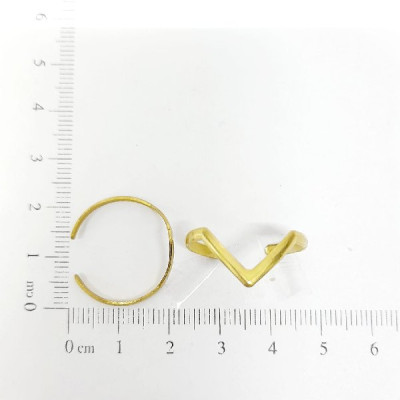 AC LATÃO ANEL REGULAVÉL FORMATO V