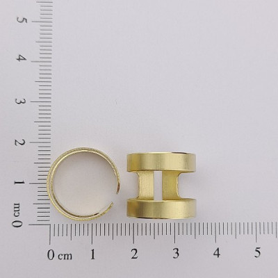 AC LATÃO ANEL FALANGE REGULAVEL LISO 2 TIRAS