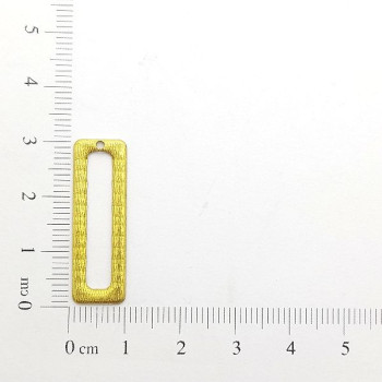 AC LATÃO RETANGULO VZD TXT 1 FURO