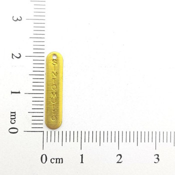 AC LATÃO PLAQUINHA SINTO MUITO 1 FURO