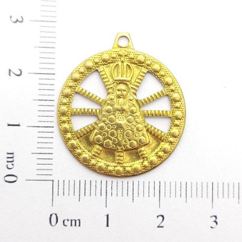 AC LATÃO REDONDO 28MM NSS SRA APARECIDA VZD 1 ARG