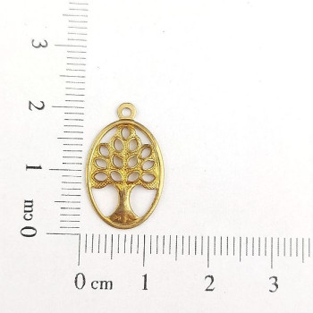 AC LATÃO OVAL VZD ÁRVORE DA VIDA 1 ARG