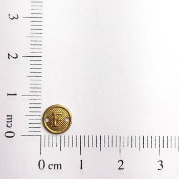 AC LATÃO REDONDO P TXT LETRA F 2 FUROS