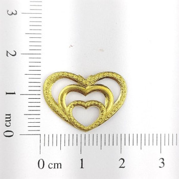 AC LATÃO CORAÇÃO FIO TRIPLO TXT LISO S/ ARG