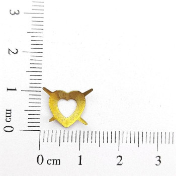 AC LATÃO CHATÃO CORAÇÃO 10X10 S/ ARG