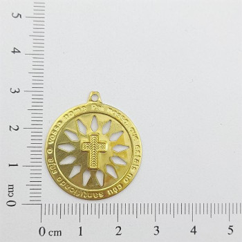 AC LATÃO REDONDO 30MM CRUZ VZD 1 ARG