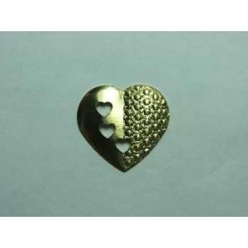 AC LATÃO CORAÇÃO G DIREITO PONTILHADO TRES VZD S/ ARG