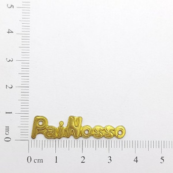 AC LATÃO ESCRITA PAI NOSSO RESINA S/ ARG