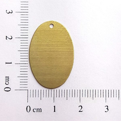 AC LATÃO OVAL M 27MM RETO 1 FURO