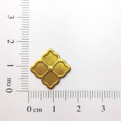 AC LATÃO FLOR 17MM CHEIA LISA S/ ARG