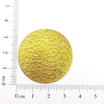 AC LATÃO REDONDO G TXT FLOR 1 FURO