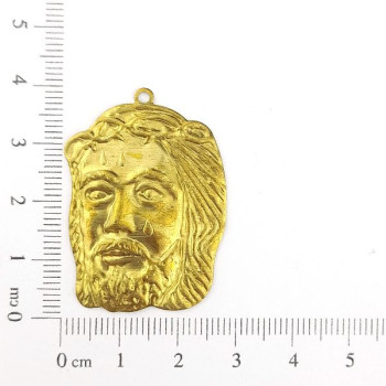 AC LATÃO FACE DE CRISTO G GOTAS DE SANGUE 1 ARG