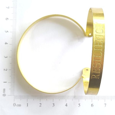 AC LATÃO BRACELETE RESILIÊNCIA 2 FUROS