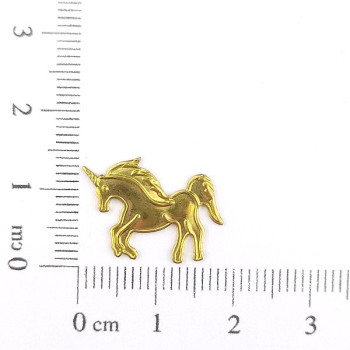 AC LATÃO UNICÓRNIO ESQUERDO RESINA S/ ARG