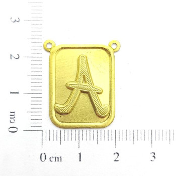AC LATÃO PLACA LISA LETRA A 2 ARG
