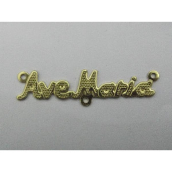 AC LATÃO ESCRITA AVE MARIA PONTILHADOS 3 ARG