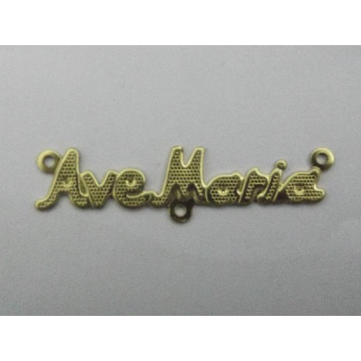 AC LATÃO ESCRITA AVE MARIA PONTILHADOS 3 ARG