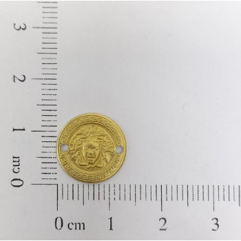 AC LATÃO MEDUSA BORDA TRABALHADA 2 FUROS