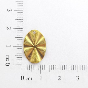 AC LATÃO OVAL M COMPRIDO ONDULADO TXT 1 FURO