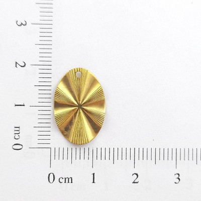 AC LATÃO OVAL M COMPRIDO ONDULADO TXT 1 FURO