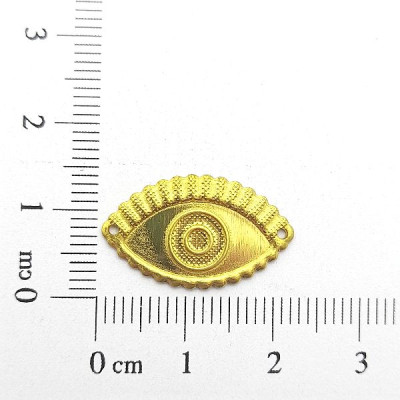 AC LATÃO OLHO GREGO M 2 FUROS