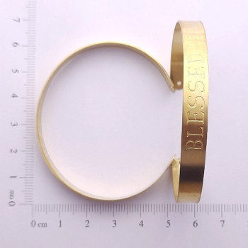 AC LATÃO BRACELETE BLESSED 2 FUROS