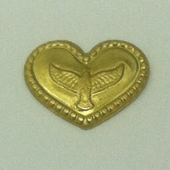 AC LATÃO CORAÇÃO P ESPIRITO SANTO BORDA S/ ARG