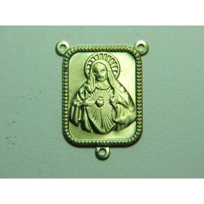 AC LATÃO TERÇO SAGRADO CORAÇÃO DE MARIA CHEIO