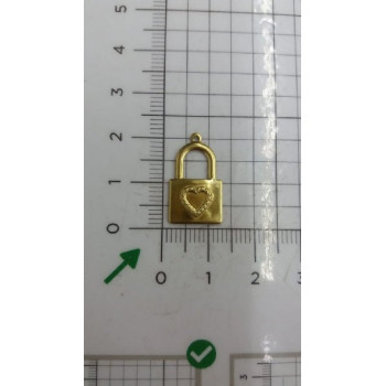 AC LATÃO CADEADO CORAÇÃO CHEIO 1 ARG