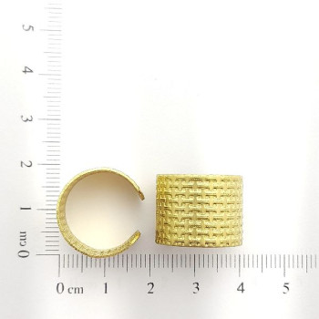 AC LATÃO ANEL FALANGE REGULAVEL TRANÇADO 2 FUROS