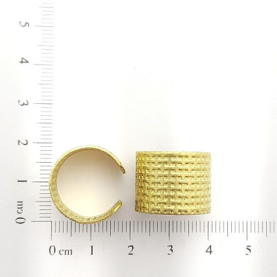 AC LATÃO ANEL FALANGE REGULAVEL TRANÇADO 2 FUROS