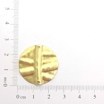 AC LATÃO REDONDO 25,8MM AMASSADO 2 FUROS