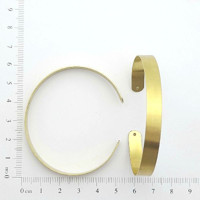 AC LATÃO BRACELETE LISO 2 FUROS