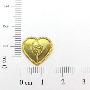 AC LATÃO CORAÇÃO G AVE MARIA BORDA S/ ARG