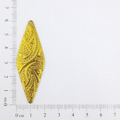 AC LATÃO LOSANGO G TXT 1 FURO