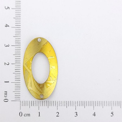 AC LATÃO OVAL G CURVADO LISO VZD 2 FUROS