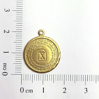 AC LATÃO MEDALHA MANDAMENTOS 16,5MM 1 ARG