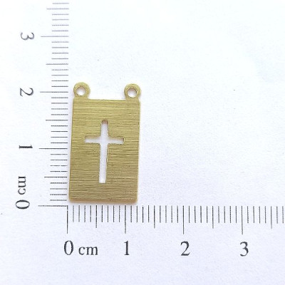 AC LATÃO ESCAPULÁRIO LISO CRUZ VZD 1 ARG