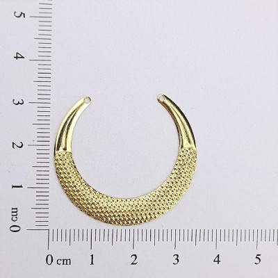 AC LATÃO MEIA LUA TXT BAIXO 2 FUROS